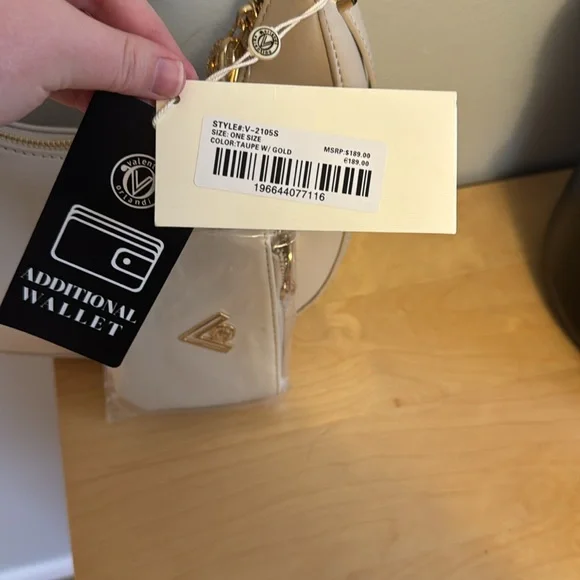 Valentino orlandi Cream Studded Women's Bag. Vegan Leather - Picture 5 of 7